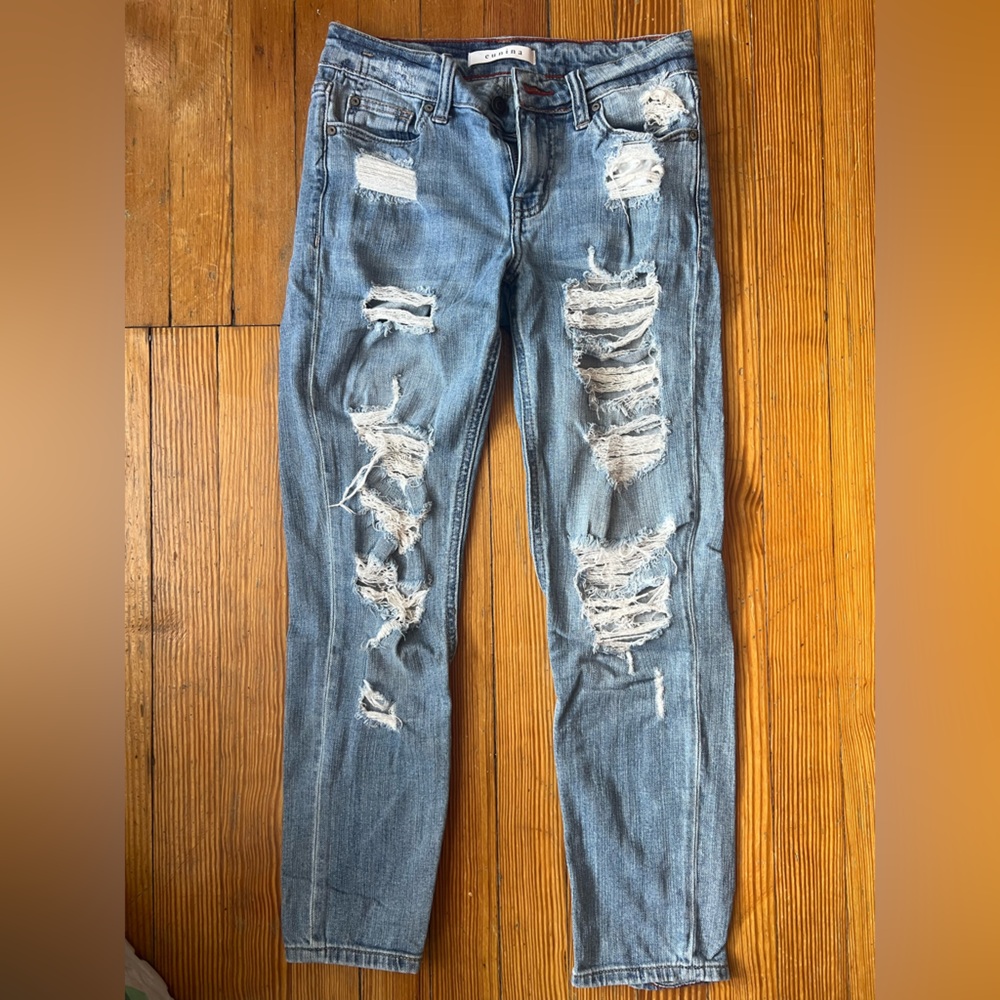 Distressed Denim - fits like a 2/4